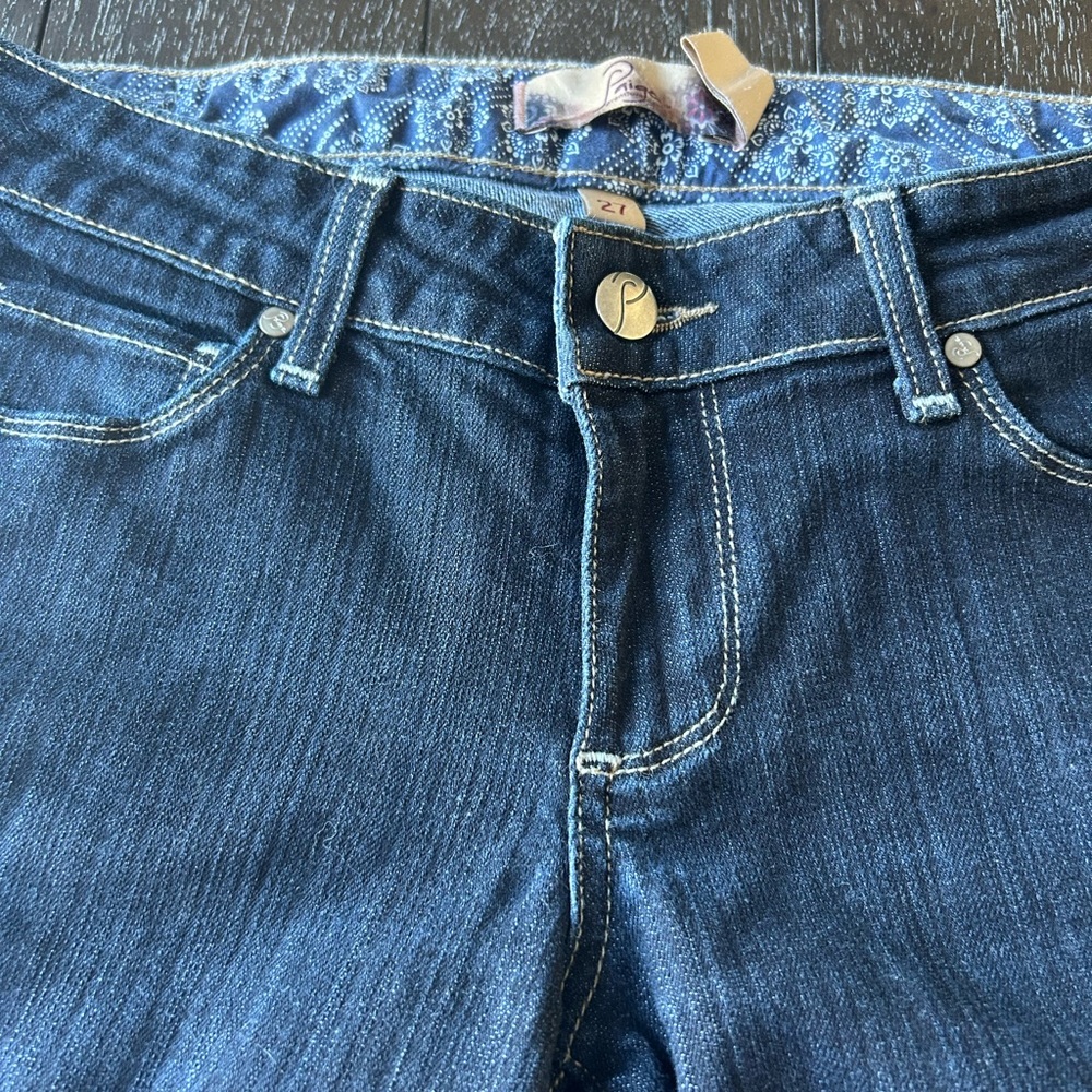 PAIGE Women's Blue Heights Low Rise Jeans